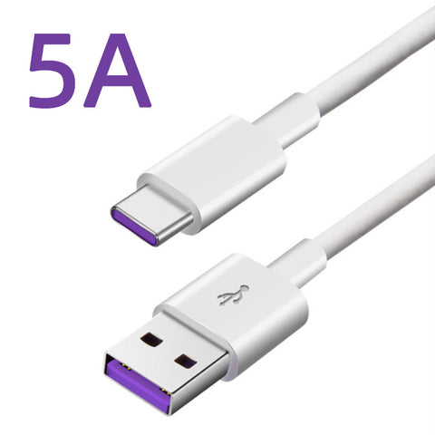 Image of Upgraded white 5A Charging USB to C Cable Charger