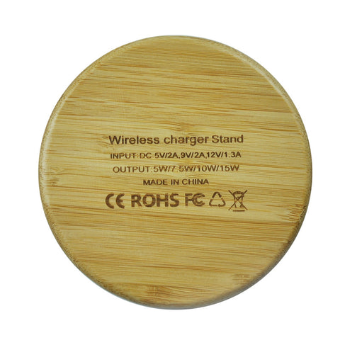 Image of Wood bamboo 15W Fast Charging Wireless Charger for mobile phones