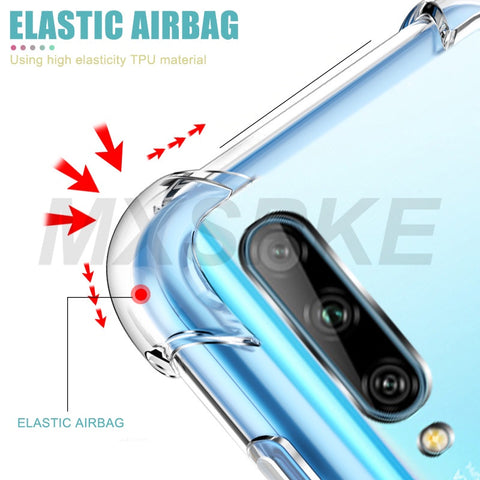 Image of Samsung Galaxy A90 A80 A70 A60 A50 Shockproof Clear Transparent Silicone Phone Case For A21 A31 A41 A51 7 8 91 5G Protection Back Case