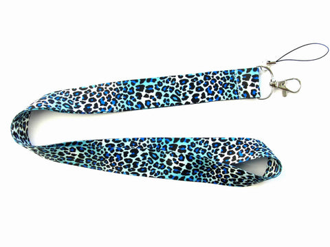 Image of Fashion Classic Leopard Lanyards for ID Holders Work Pass Card Cellphone Name Badges Neck Strap with Keyring