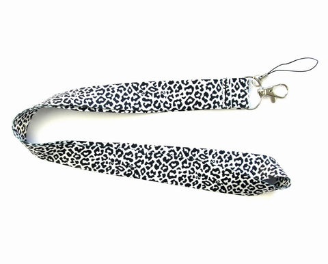 Image of Fashion Classic Leopard Lanyards for ID Holders Work Pass Card Cellphone Name Badges Neck Strap with Keyring