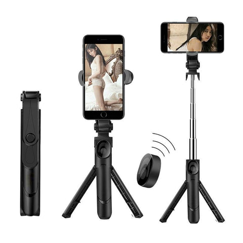 Image of 3 In 1 Selfie Stick Phone Tripod Extendable Monopod with Bluetooth Remote for Smart phones