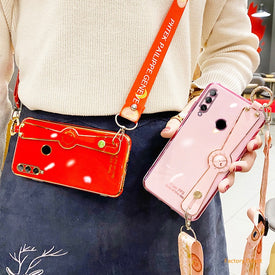 iPhone 14 13 12 Mini 11 Pro Max Casing Luxury 6D Shockproof Silicone Phone Case with Wrist strap For apple X XR XS Max SE 2020 Case Silicone Back Cover  long lanyard