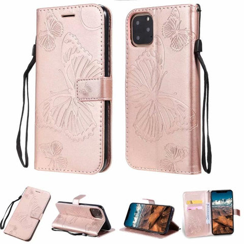 Image of 3D Butterfly Flip Leather phone Case for iphone models