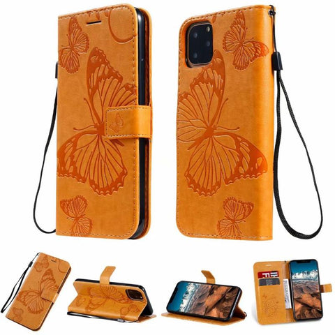 Image of 3D Butterfly Flip Leather phone Case for iphone models
