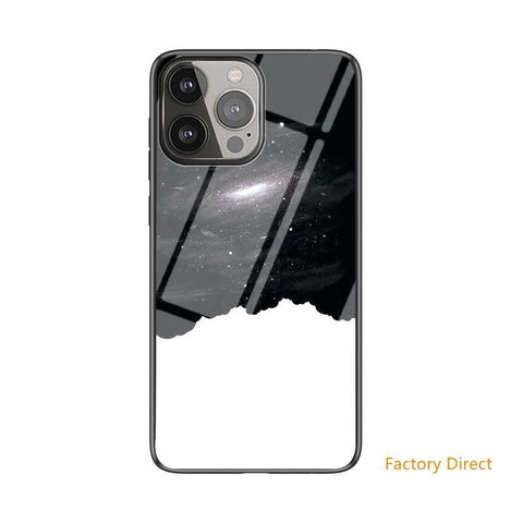 Image of Stars Sky design Tempered Glass phone Case For GOOGle pixel models