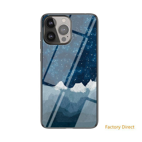 Image of Stars Sky design Tempered Glass phone Case For Nokia models