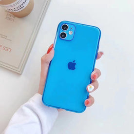iPhone 13 12 11 Pro Max mini Fluorescent color phone case clear pink yellow purple orange blue wholesale bulk price back cover For apple X XR XS Max 78 plus SE 2020