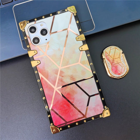 Image of Luxury Gradient Watercolor Geometric Pattern Case for iphones