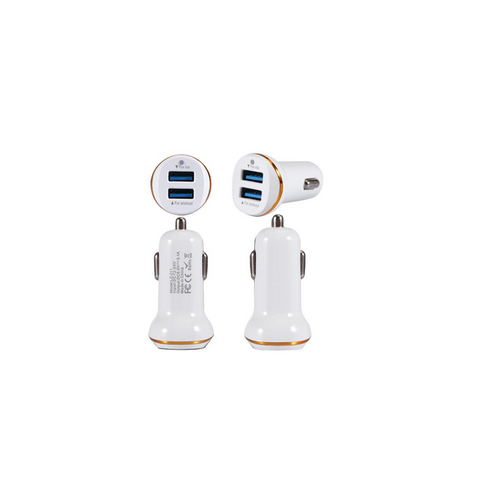 Image of High quality 5V 2A Dual USB Port Car Charger with Gold Ring