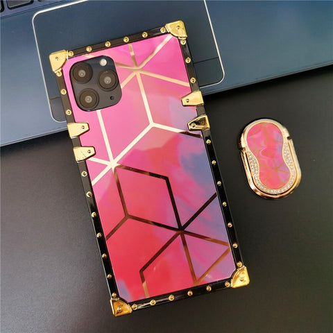 Image of Luxury Gradient Watercolor Geometric Pattern Case for iphones