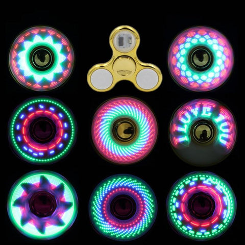 Image of 6colors Creative LED Light Luminous Fidget Spinner Changes Hand Spinner Golw in the Dark Stress Relief Toys For Kids