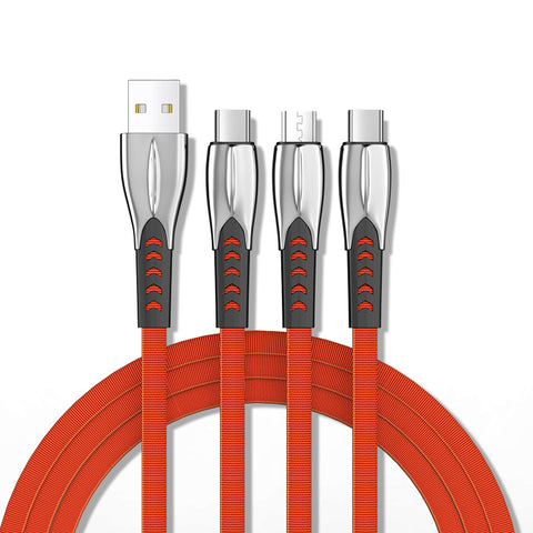 Image of 5ft extra long 3in1 3A High Speed Charging Cable Charger for ios Micro USB Android and Type C