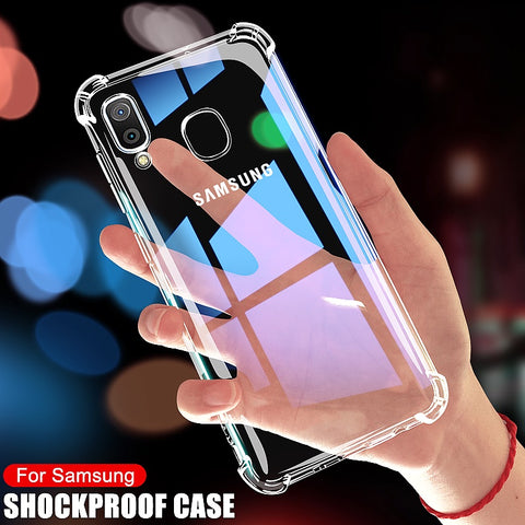 Image of Samsung Galaxy A90 A80 A70 A60 A50 Shockproof Clear Transparent Silicone Phone Case For A21 A31 A41 A51 7 8 91 5G Protection Back Case