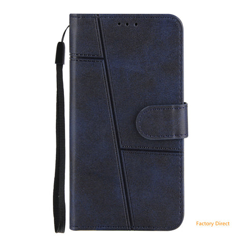 Image of Leather Flip case for iPhone 12 Pro Max 13 11 stylish cover shell with stand holder and card slot window hole wallet back cover For apple X XR XS Max 78 plus SE 2020 with magnetic plate