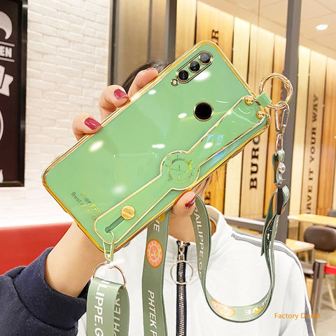 Image of Luxury 6D casing for iPhone 13 pro max 12 Mini 11 Casing Shockproof Silicone Phone Case with Wrist strap X XR XS Max 7 8 SE 2020 Back Cover cross body long lanyard