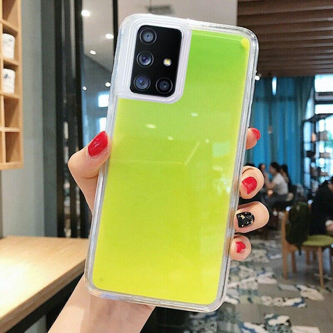 Image of Samsung A sery J sery model Liquid Luminous Neon Sand Case Quicksand Glow In The Dark