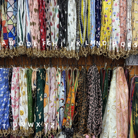 Image of Universal Fashion Cell Phone Lanyard Colorful Scarf Ribbon Neck Strap