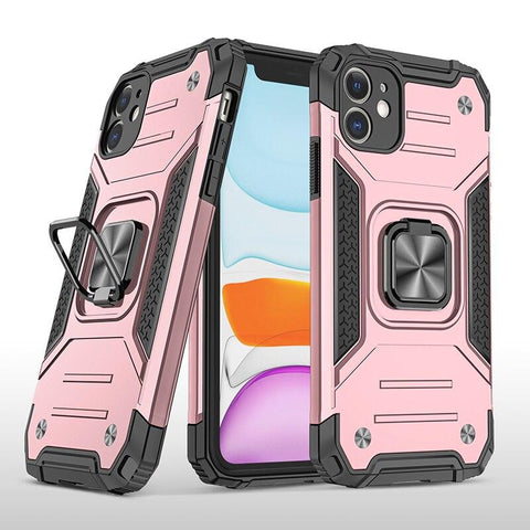 Image of Armor Car Holder Phone Case For iPhone 11 Pro 12 Mini XR XS Max 6 7 8 Plus SE 2020 Finger Ring Protection Cover For iphone Funda - All Fancy Phone Cases