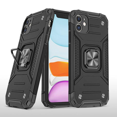 Image of Armor Car Holder Phone Case For iPhone 11 Pro 12 Mini XR XS Max 6 7 8 Plus SE 2020 Finger Ring Protection Cover For iphone Funda - All Fancy Phone Cases