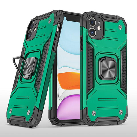 Image of Armor Car Holder Phone Case For iPhone 11 Pro 12 Mini XR XS Max 6 7 8 Plus SE 2020 Finger Ring Protection Cover For iphone Funda - All Fancy Phone Cases