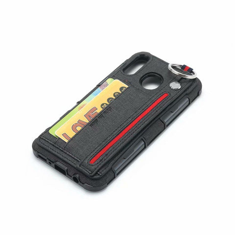 Image of Creative card slot phone case for Samsung with holding stap