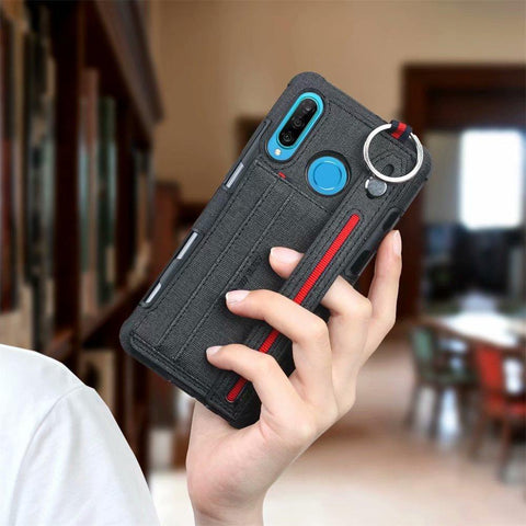 Image of Creative card slot phone case for Samsung with holding stap--samsung models