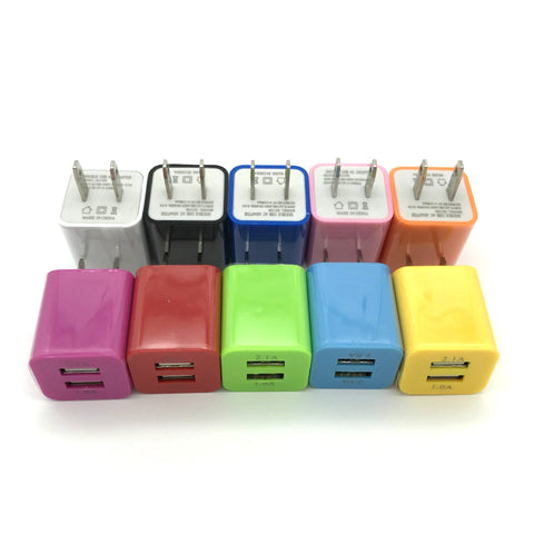Image of Bulk Dual USB Port Home Wall Charger Adapter Plug 5V 2.1A