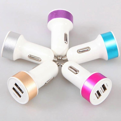 Image of wholesale bulk stock Dual USB port Car Charger with retail packaging option
