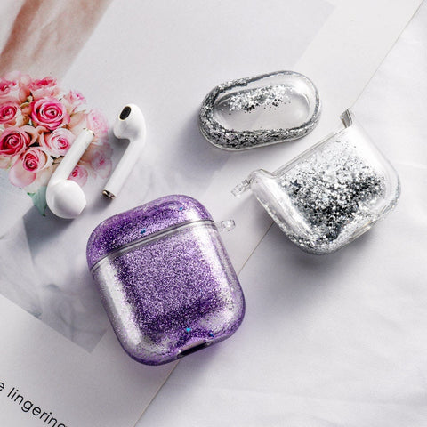 Image of Dynamic Liquid Case For AirPods Cases Glitter Liquid Cover For AirPod 2 Covers Protector For Air Pods Pro Bumper Hard Coque Etui