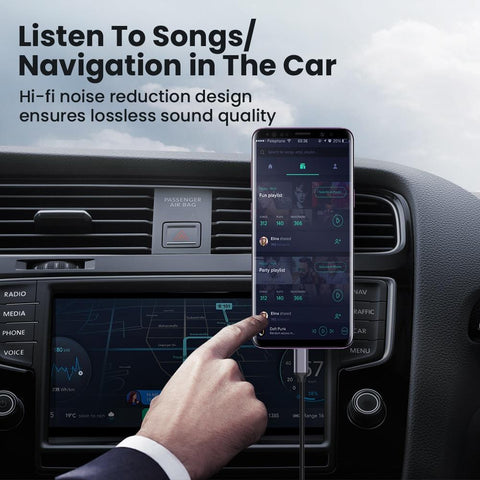 Image of iPhone to 3.5mm Jack Aux adapter Cable Car Speaker Headphone for latest iOS