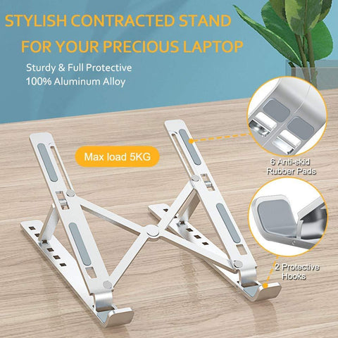 Image of Laptop Stand for MacBook Pro Notebook Stand Foldable Aluminium Alloy Tablet Stand Bracket Laptop Holder for Notebook