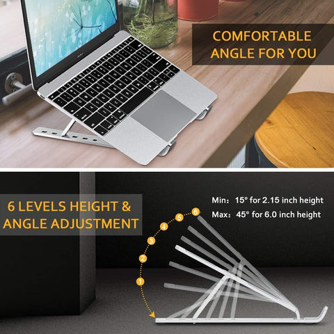 Image of Laptop Stand for MacBook Pro Notebook Stand Foldable Aluminium Alloy Tablet Stand Bracket Laptop Holder for Notebook