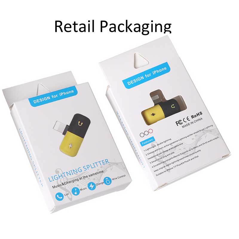 2 in 1 Dual Audio Music Lightning pin Connector for iPhone 11 12 13 14 pro max