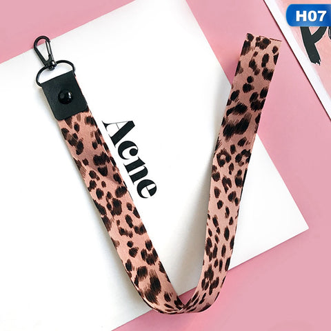 Image of Leopard Print Lanyards for Keys ID Card Mobile Phone Straps Universal Neck Straps For USB Hang Rope Lanyards