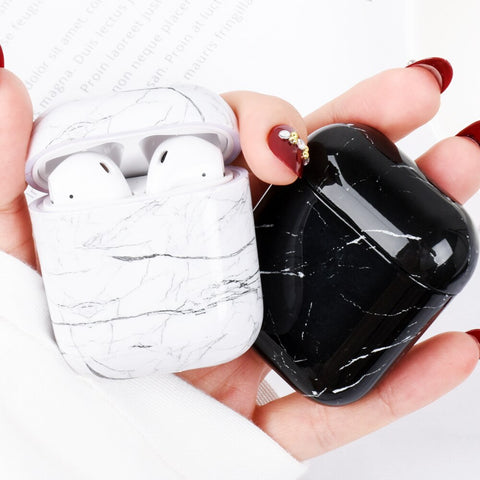 Image of Marble Pattern Cases For Original Apple Airpods 1 2