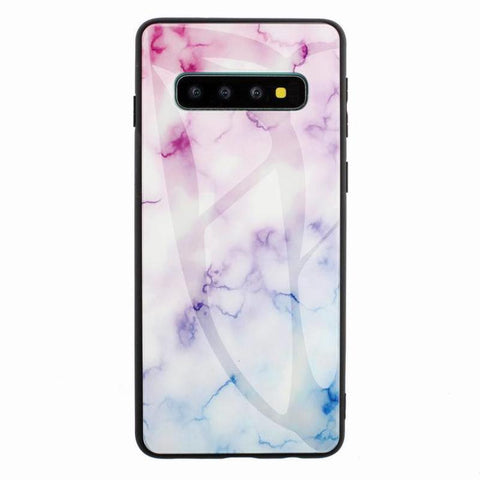 Image of Marble glass shatterproof phone case for Samsung