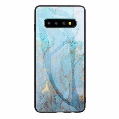 Image of Marble glass shatterproof phone case for Samsung