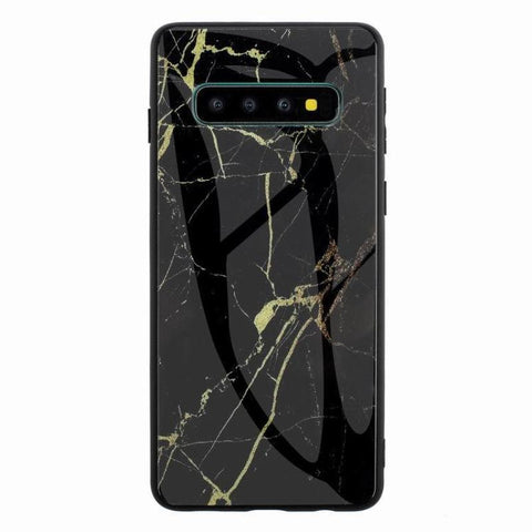 Image of Marble glass shatterproof phone case for Samsung