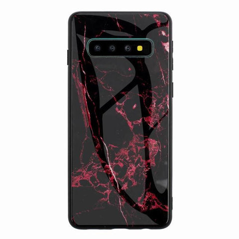 Image of Marble glass shatterproof phone case for Samsung