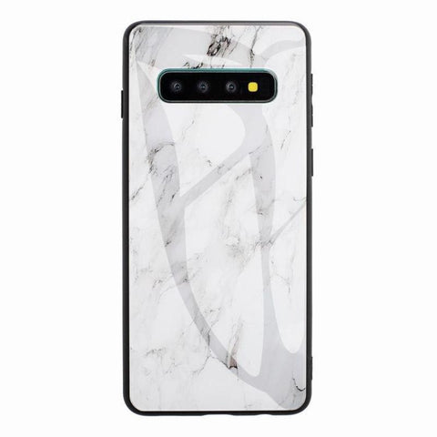 Image of Marble glass shatterproof phone case for Samsung