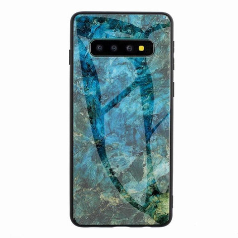 Image of Marble glass shatterproof phone case for Samsung