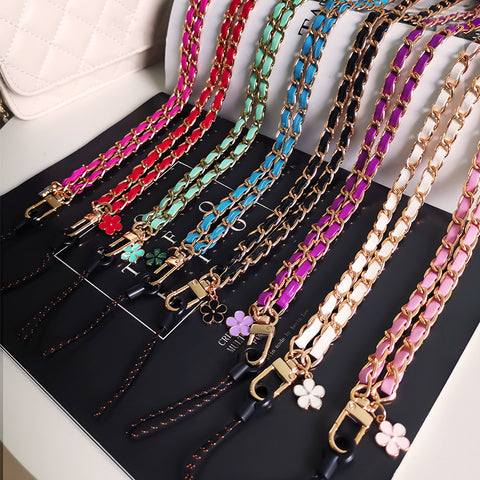 Image of Mobile Phone Straps Strap Wrist Rope Anti-lost Lanyard Neck Strap Camera USB Holder Neck Strap Flower Design Pink