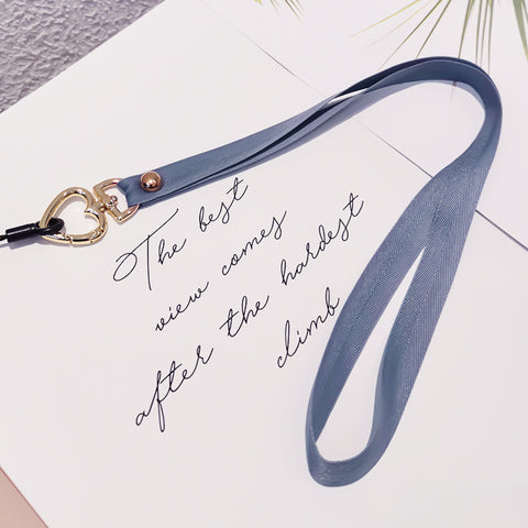 Image of Neck Strap Metal Heart Clip Lanyard Mobile Phone Straps Strap Wrist Rope Phone Wrist Straps Hanging Rope Ornaments