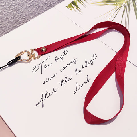 Image of Neck Strap Metal Heart Clip Lanyard Mobile Phone Straps Strap Wrist Rope Phone Wrist Straps Hanging Rope Ornaments