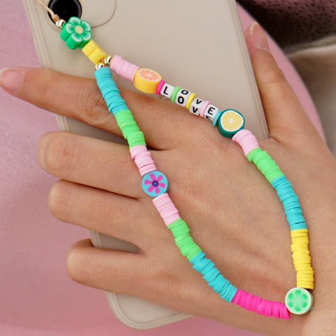 Image of New Summer Colorful Mobile Phone Chain Lanyards for Women Girls