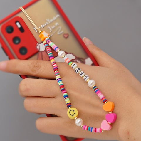 Image of New Summer Colorful Mobile Phone Chain Lanyards for Women Girls