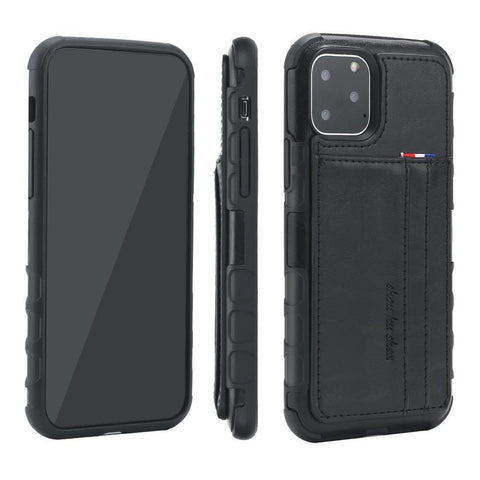 Image of PU Leather business style phone cover with card slot Phone Case for iPhone