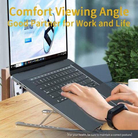 Image of Portable Laptop Stand Aluminium Foldable Notebook Support Notebook For Macbook Air Holder Adjustable Bracket Laptop Accessories