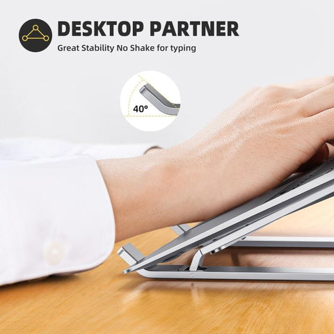 Image of Portable Laptop Stand Aluminium Foldable Notebook Support Notebook For Macbook Air Holder Adjustable Bracket Laptop Accessories